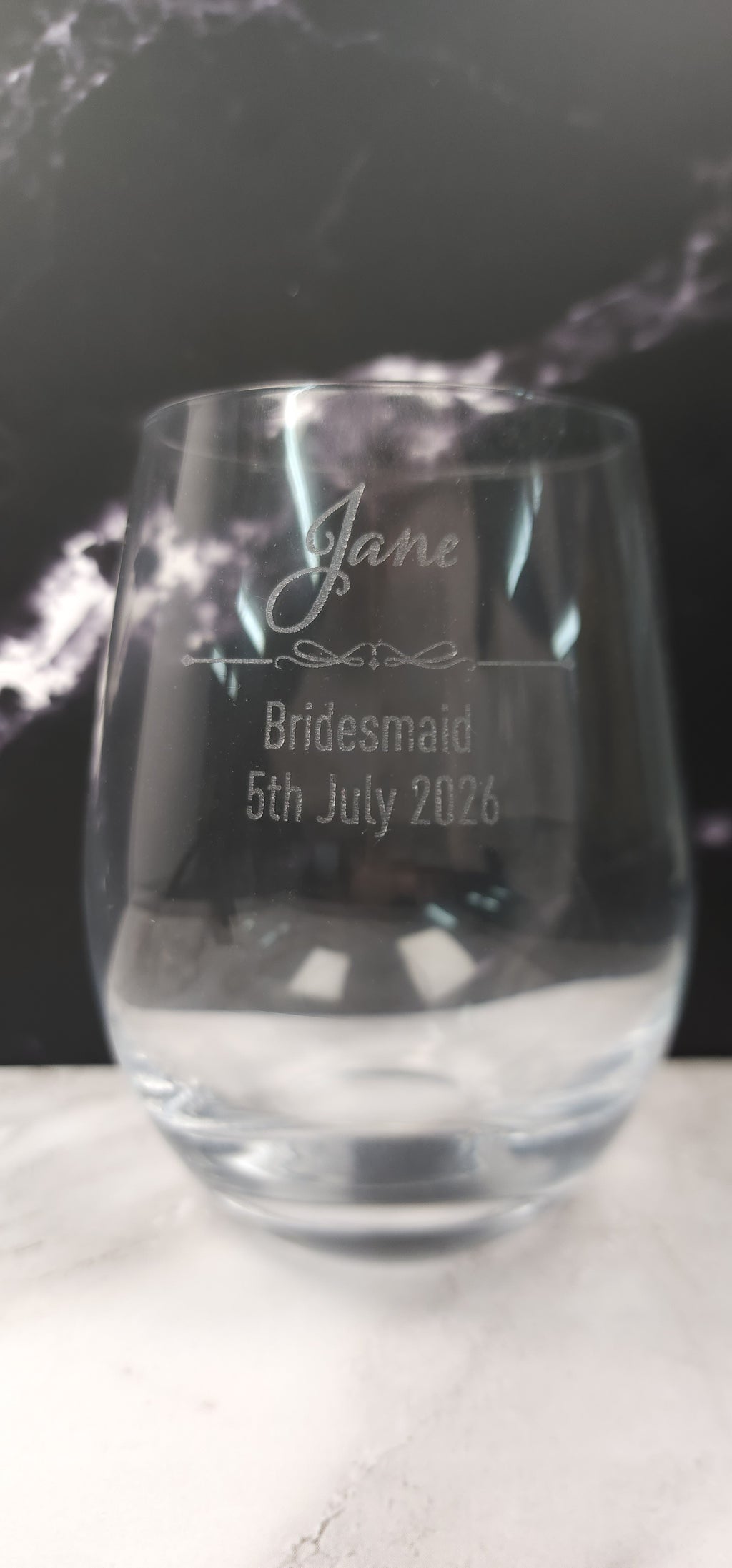 Personalised Stemless wine glass 540ML