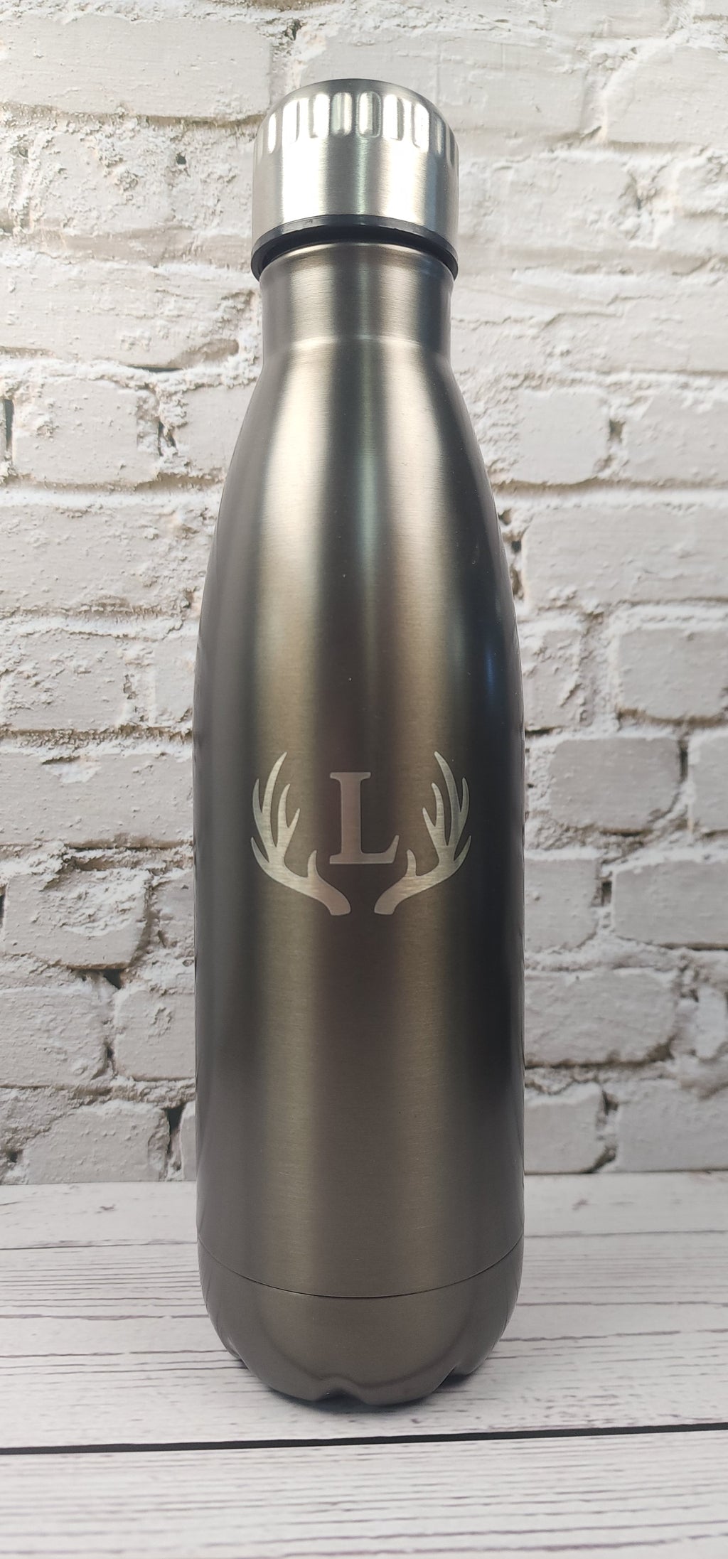 Personalised Stainless Steel Bottle with engraved name.