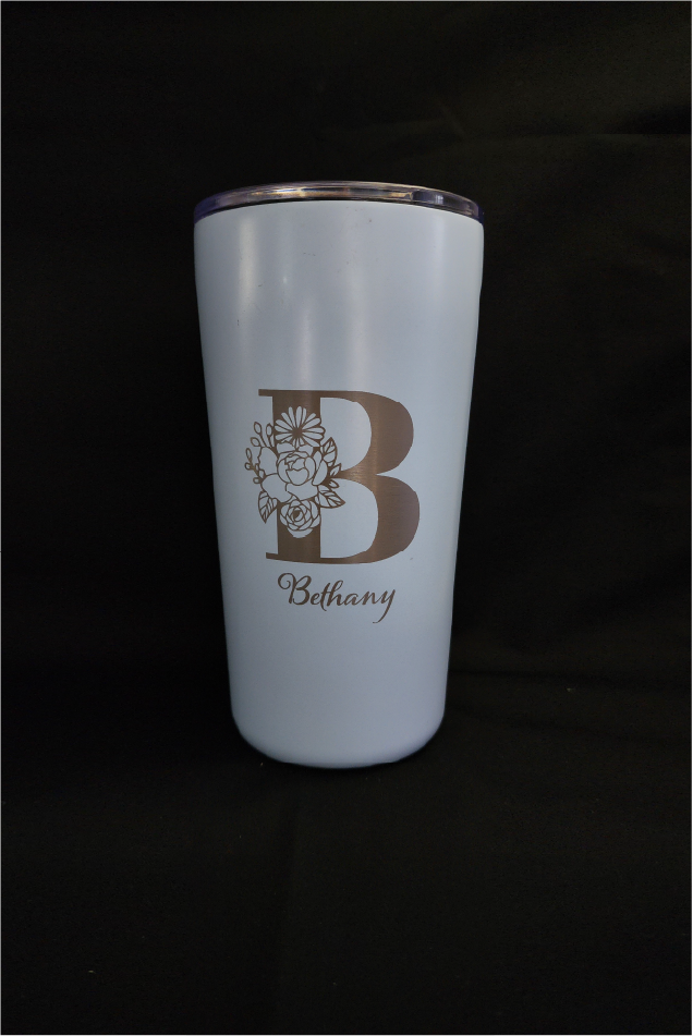 Personalised 500ml double wall insulated tumbler- engraved with name