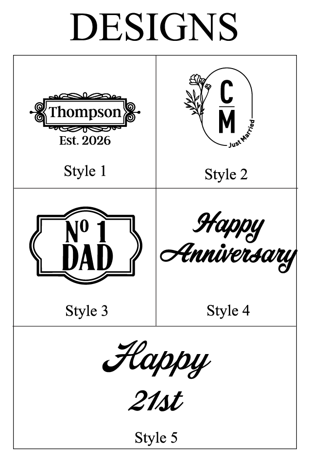 Diamante Stacked Decanter Set engraved with name/s