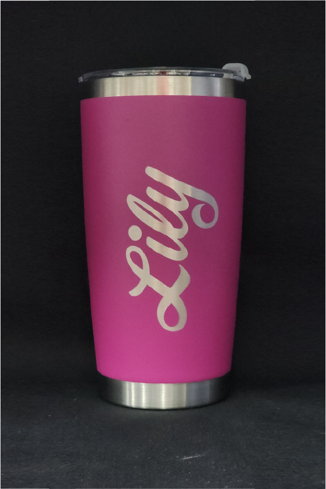 Personalised Stainless Steel double wall insulated 20oz tumbler - Engraved with Name