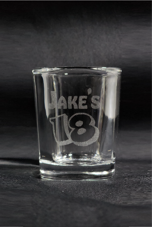 Personalised Square Shot Glass - Engraved for a special occasion