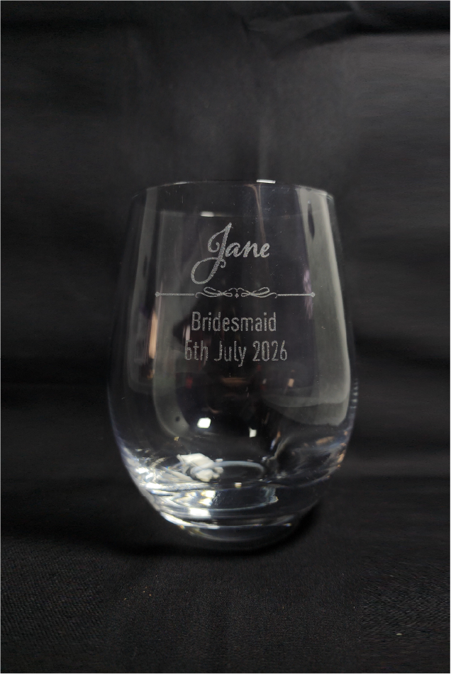 Personalised Stemless wine glass 540ML