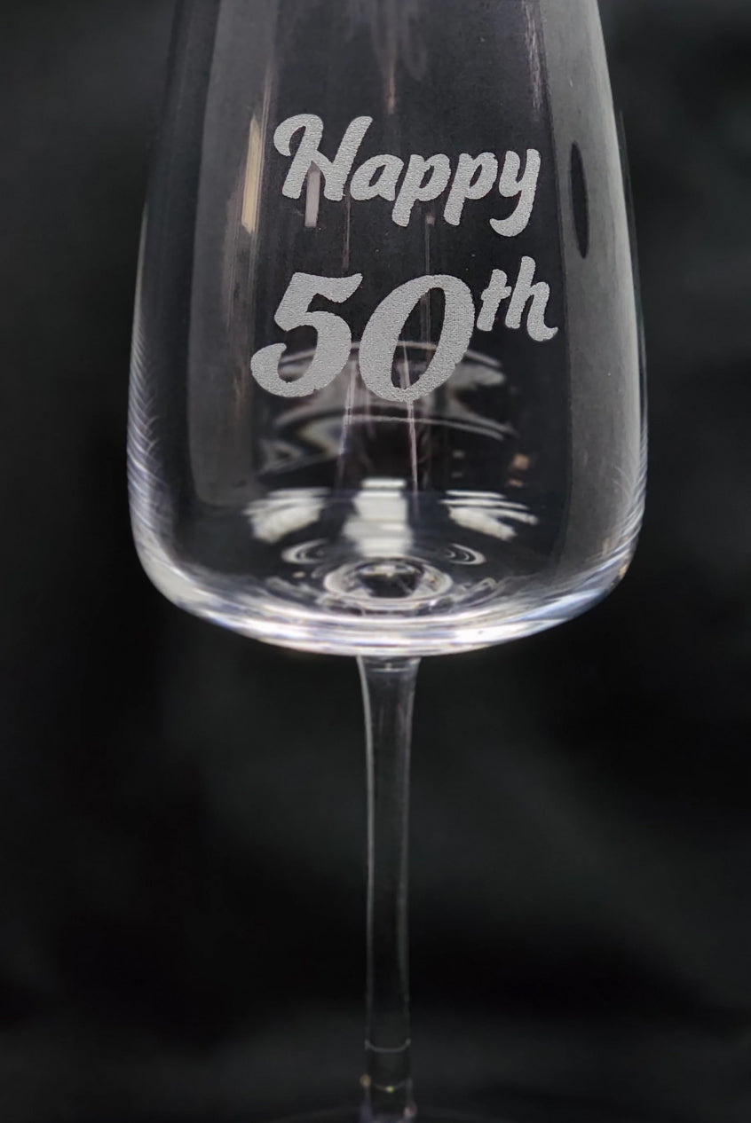 Personalised White Wine Glass - Engraved