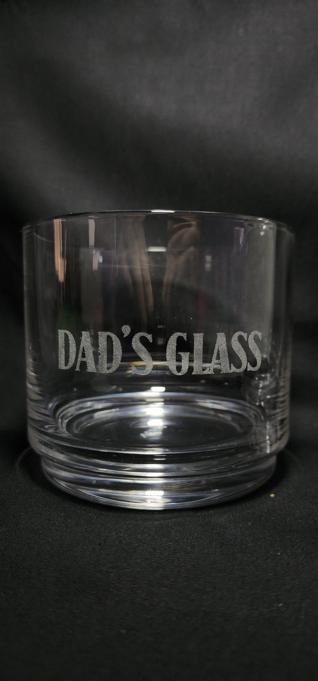 Personalised Engraved Stacked Whiskey Decanter Set With Frosted Message