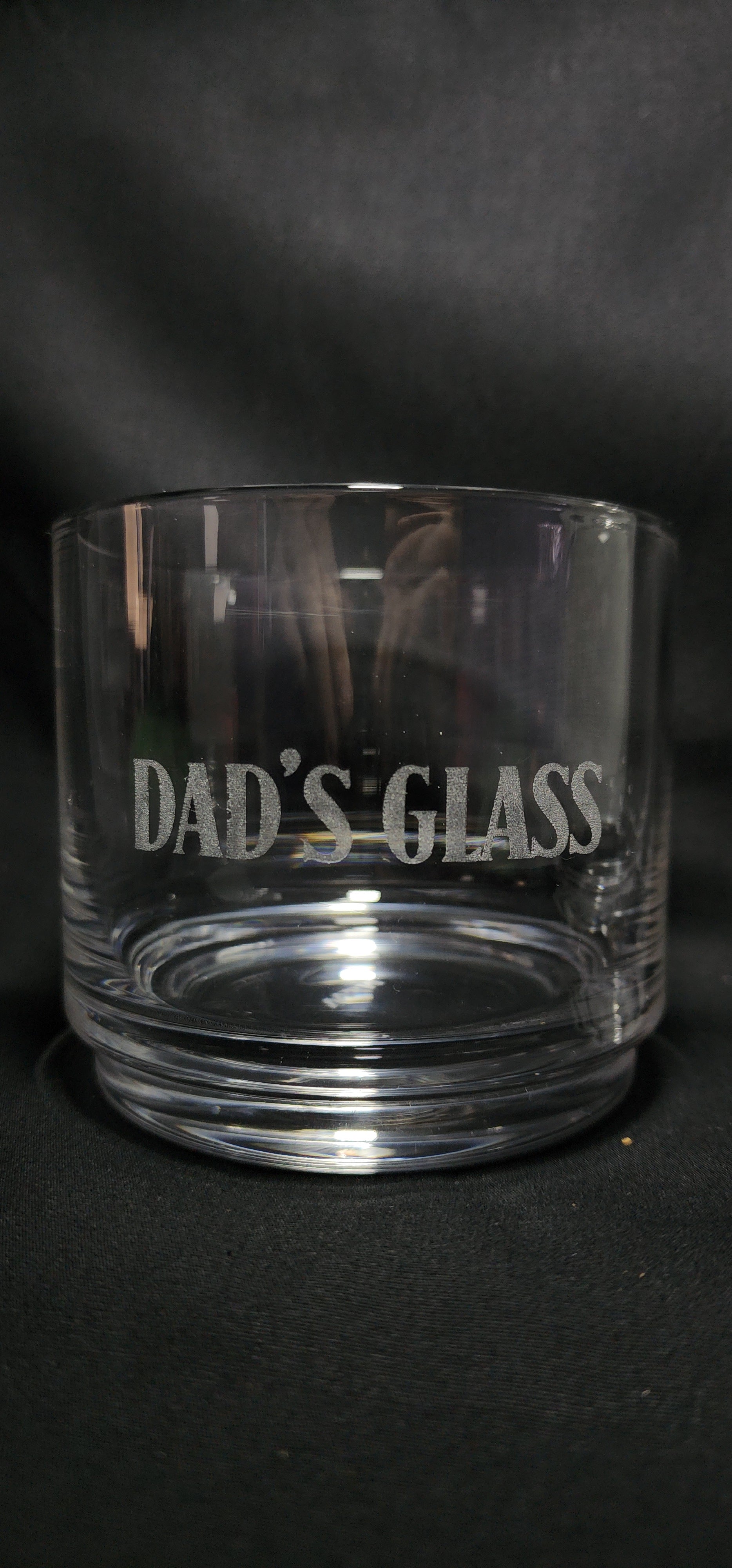 Personalised Engraved Stacked Whiskey Decanter Set With Frosted Message